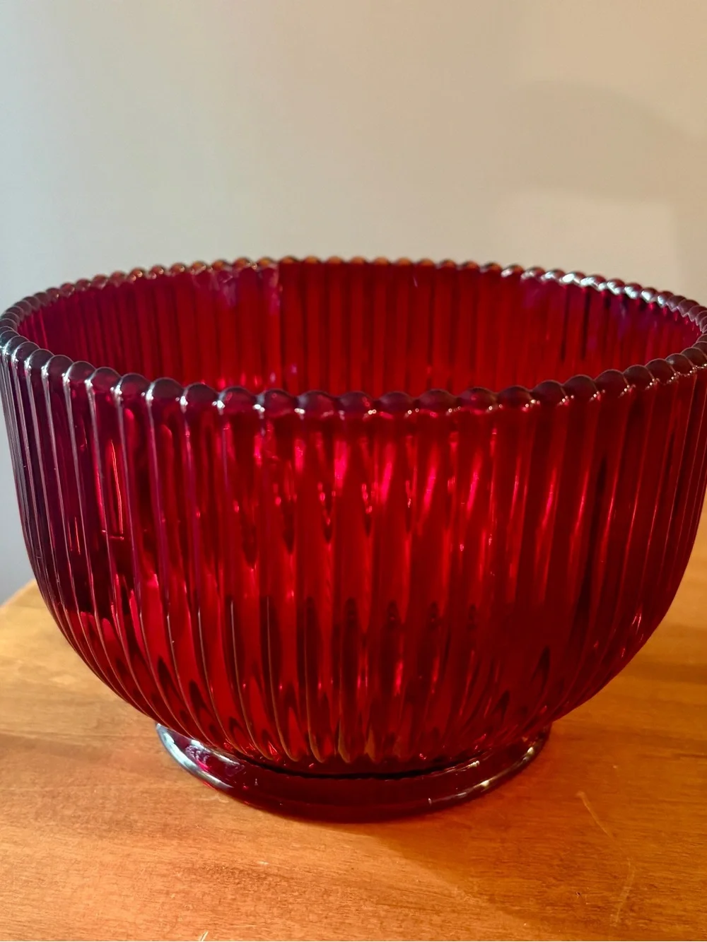 Vintage 1930’s Anchor Hocking Ruby red serving bowl